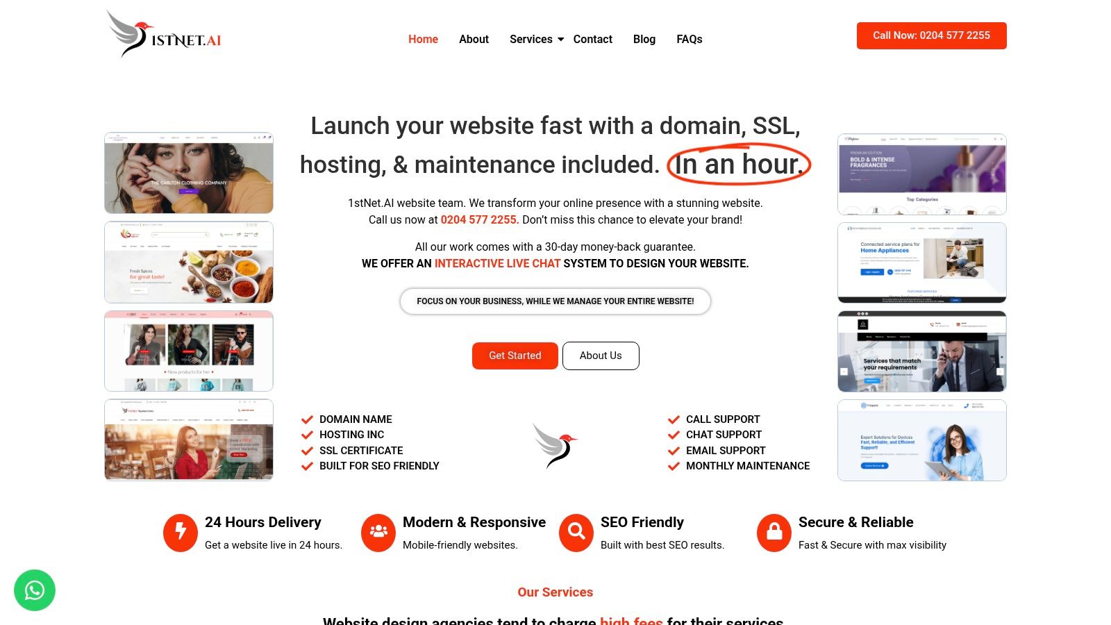 Screenshot from https://1stnet.ai