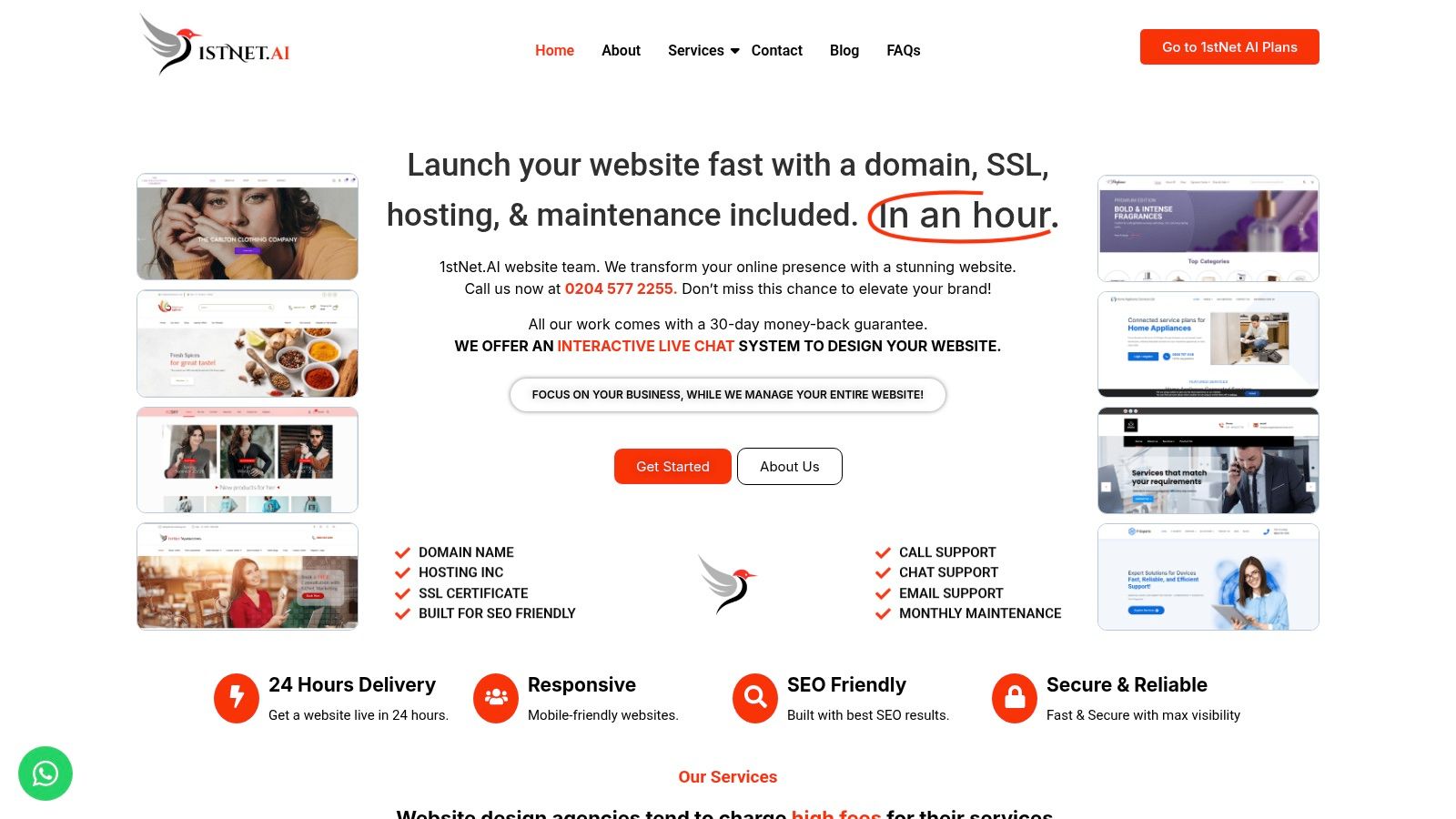 Screenshot from https://1stnet.ai