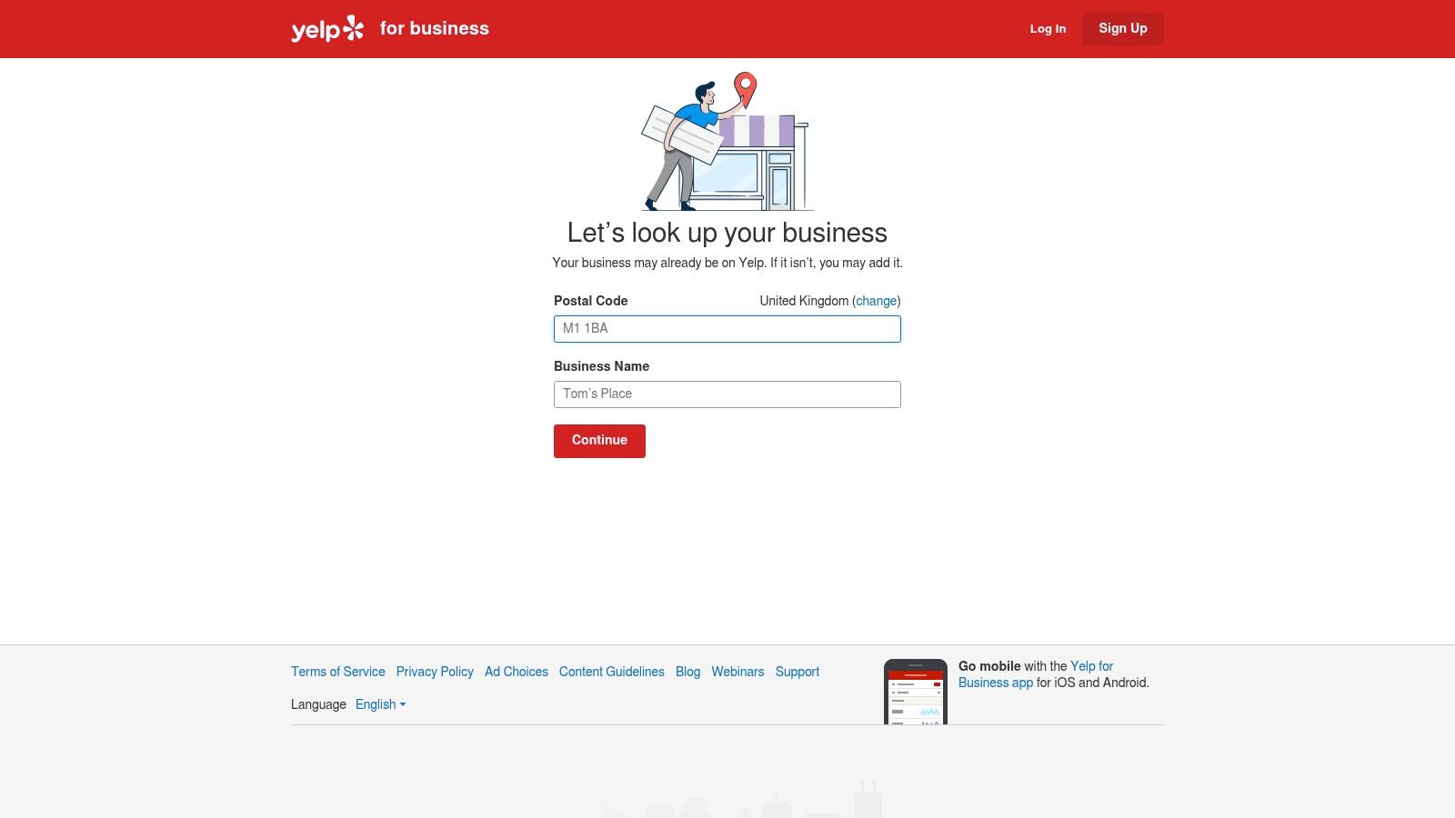 Yelp for Business (UK)
