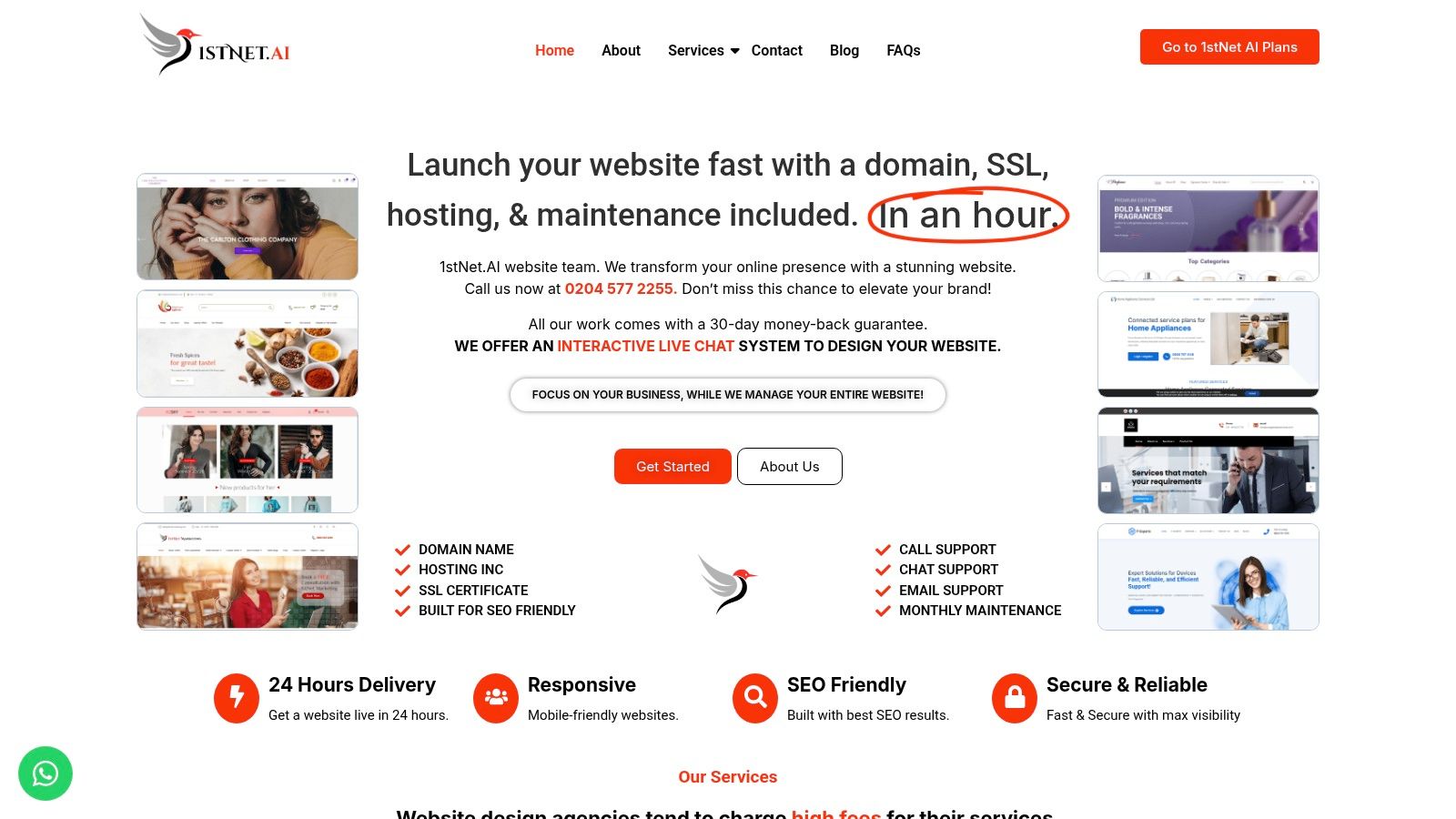 Screenshot from https://1stnet.ai