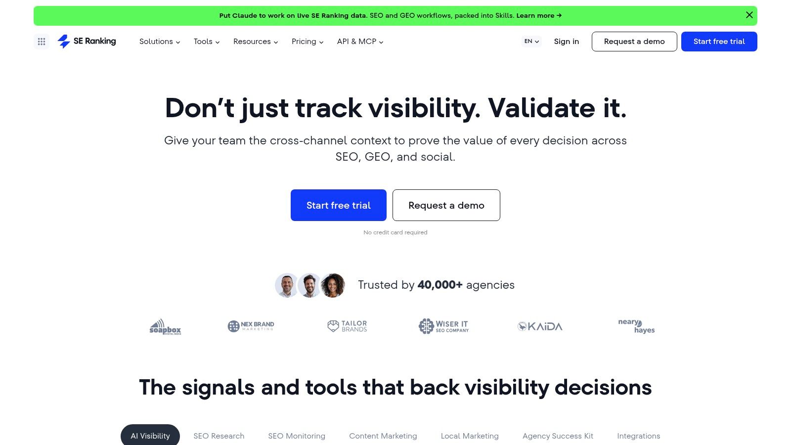 Semrush (Position Tracking + AI Visibility Toolkit / Semrush One)